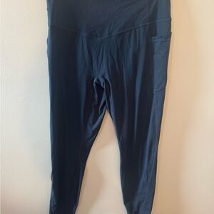 Dark Blue High-Waisted Leggings.  #A0017